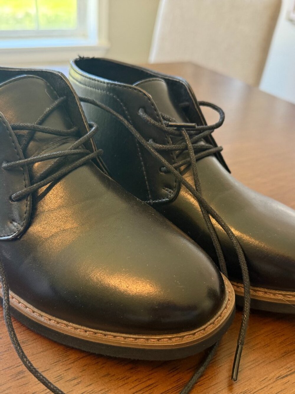 Deer Stags Ballard Boys Size 4M Black Chukka Dress Boots Big Kid